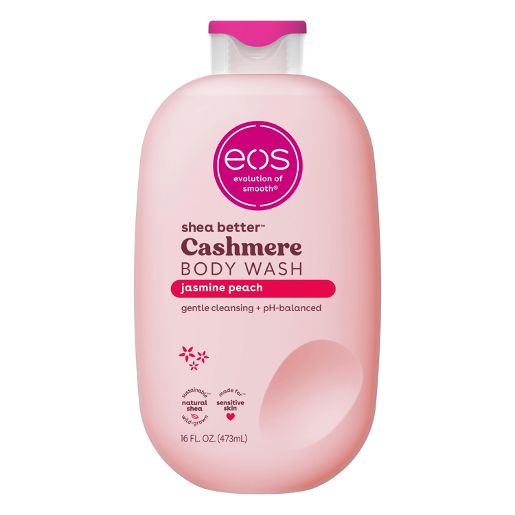 EOS SHEA BUTTER CASHMERE BODY WASH IN JASMINE PEACH 473ML
