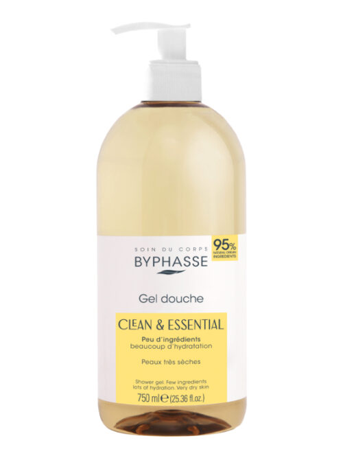 BYPHASSE GEL DE DUCHA PIEL SECA CLEAN & ESSENTIAL 750ML