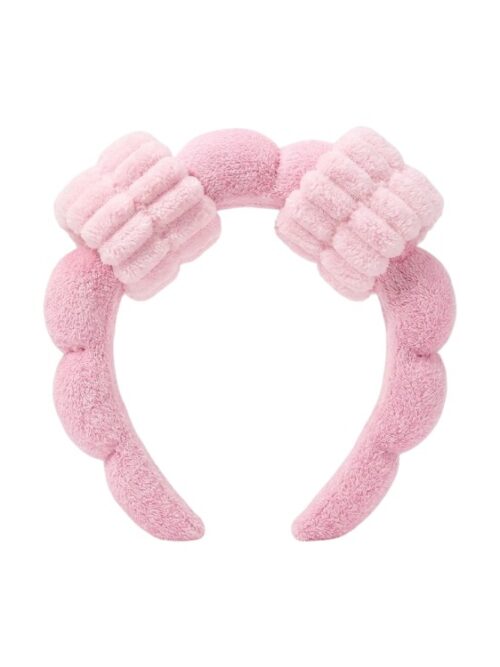 SET DE DIADEMA Y MUÑEQUERAS PARA RUTINA DE LIMPIEZA FACIAL Y MAQUILLAJE